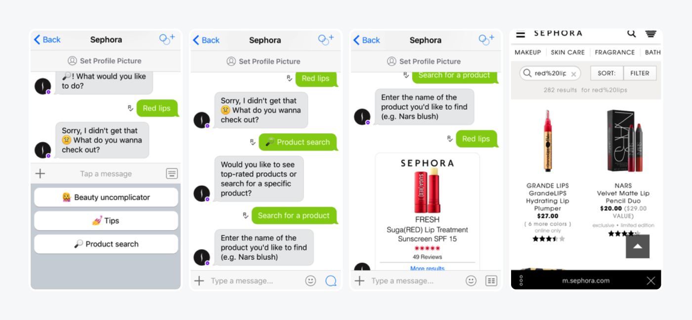 sephora landing page with chatbot sephora landing page with chatbot