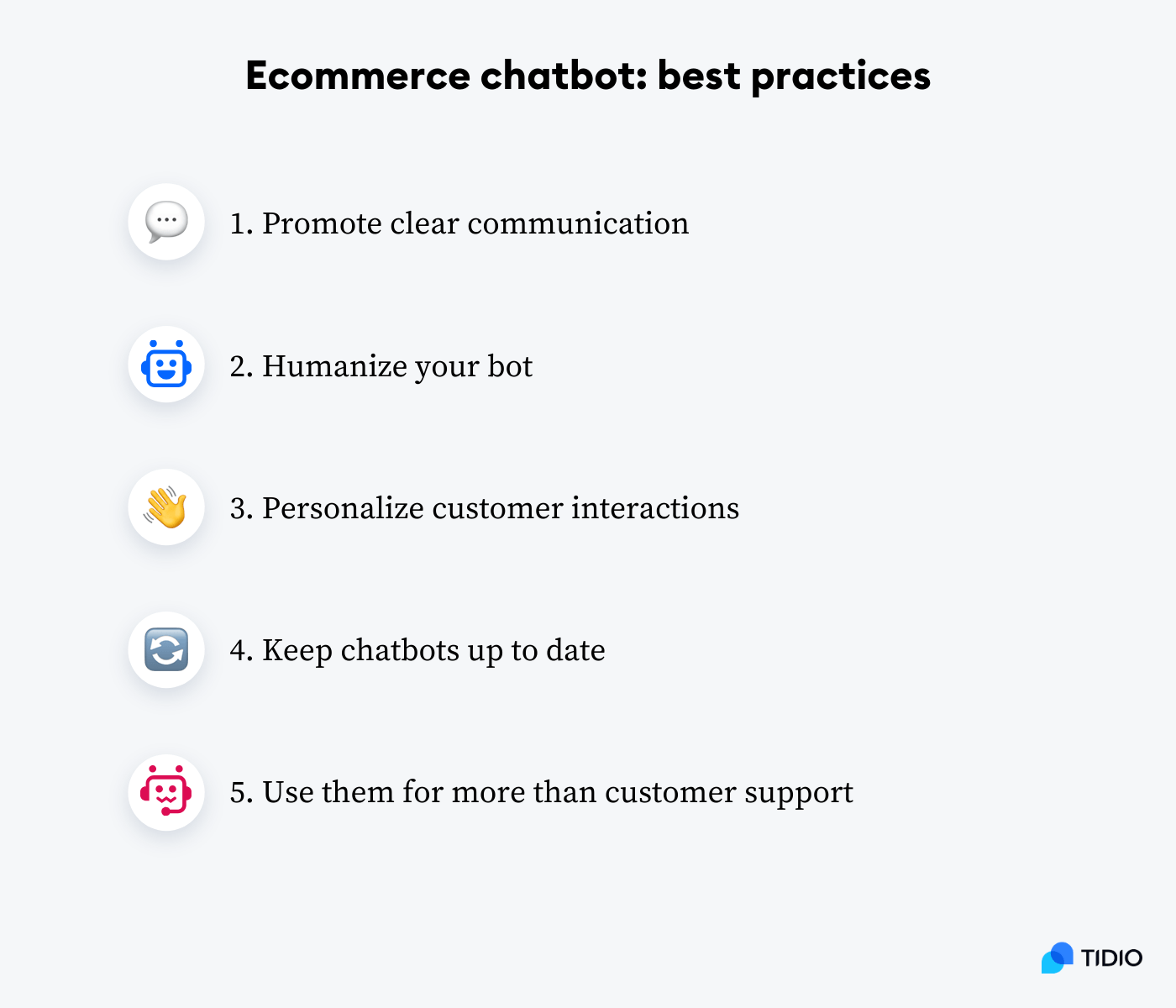 Mejores prácticas para utilizar chatbots para ecommerce Mejores prácticas para utilizar chatbots en el comercio electrónico