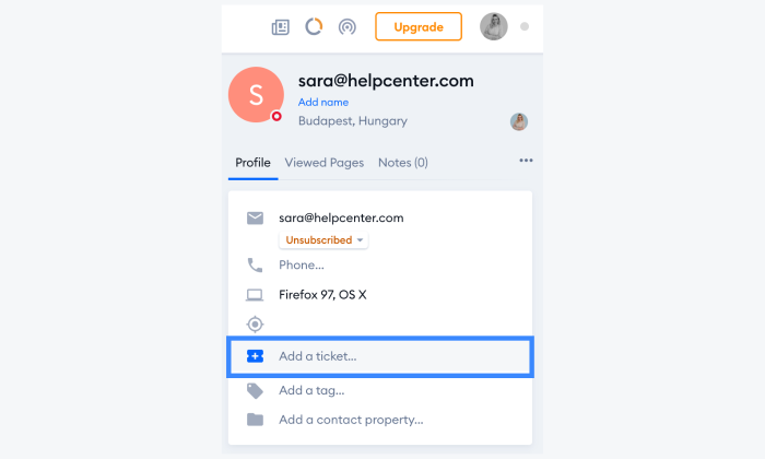 ticket example ticket example
